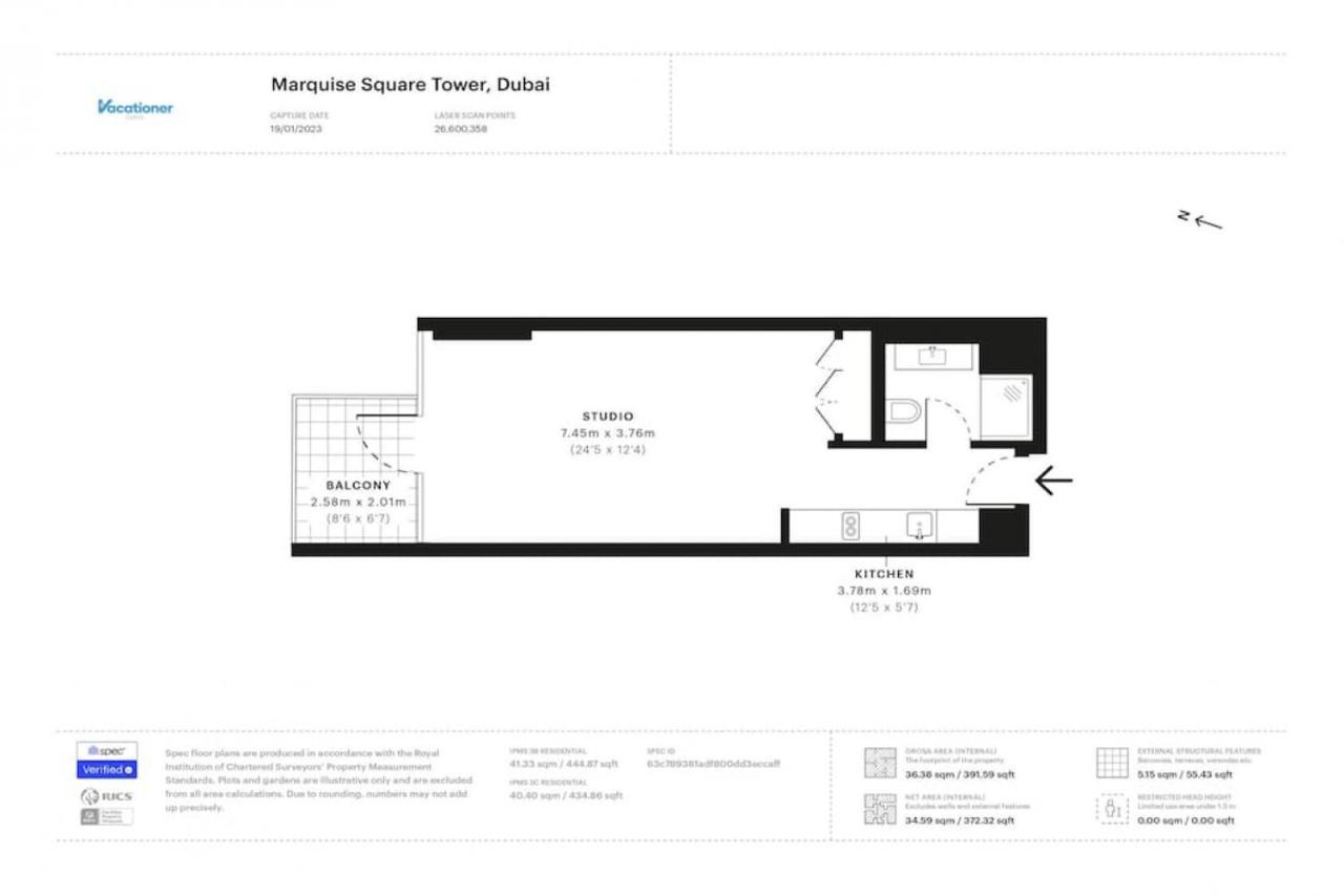 Marquise Square Tower, Business Bay - Bright Studio Dubai Ngoại thất bức ảnh